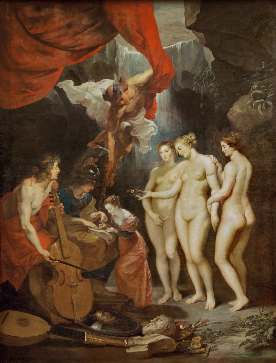 A educação de Maria de Médicis (pintura sobre tela) de Peter Paul Rubens