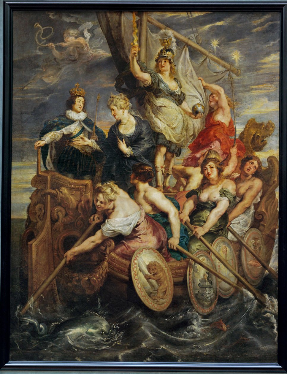 A maioridade de Luís XIII de Peter Paul Rubens