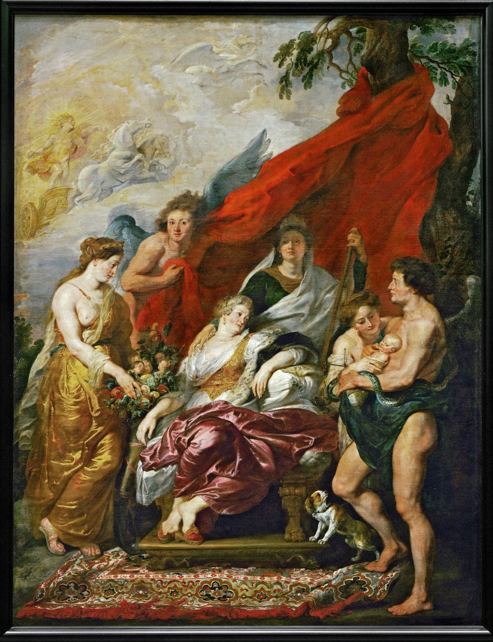 O nascimento de Luís XIII em Fontainebleau de Peter Paul Rubens