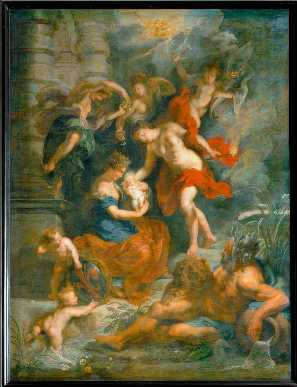 O nascimento da rainha Marie de Médici em Florença, 26 de abril de 1573 de Peter Paul Rubens