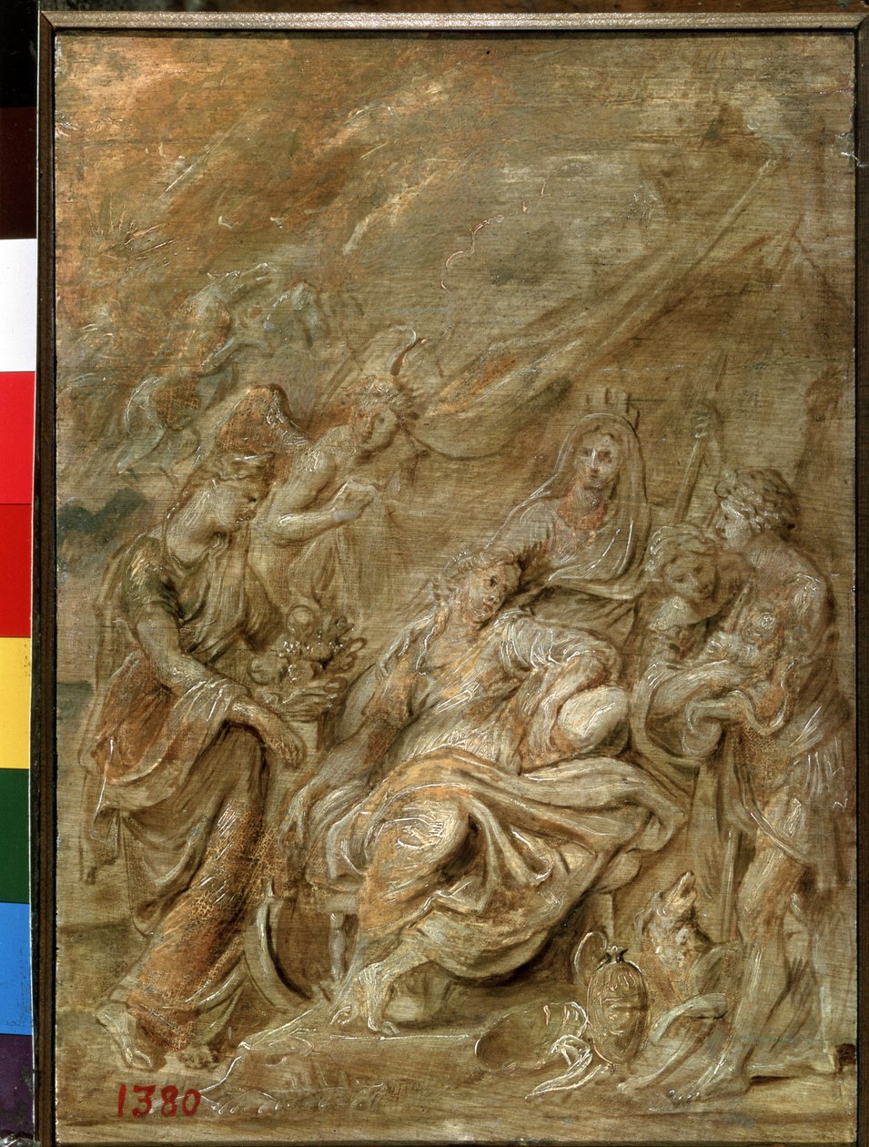 Nascimento do Delfim Luís XIII (1601-1643) (Nascimento do Delfim Luís XIII). Pintura de Peter Paul (Pierre-Paul) Rubens (ou Peter Paul ou Petrus Paulus) (1577-1640). Óleo sobre madeira, 33,6 x 24 cm de Peter Paul Rubens