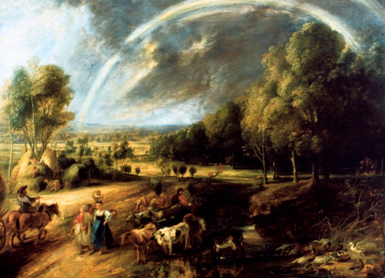 Paisagem com um arco-íris, c1630 de Peter Paul Rubens