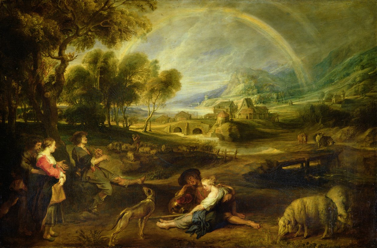 Paisagem com um arco-íris de Peter Paul Rubens
