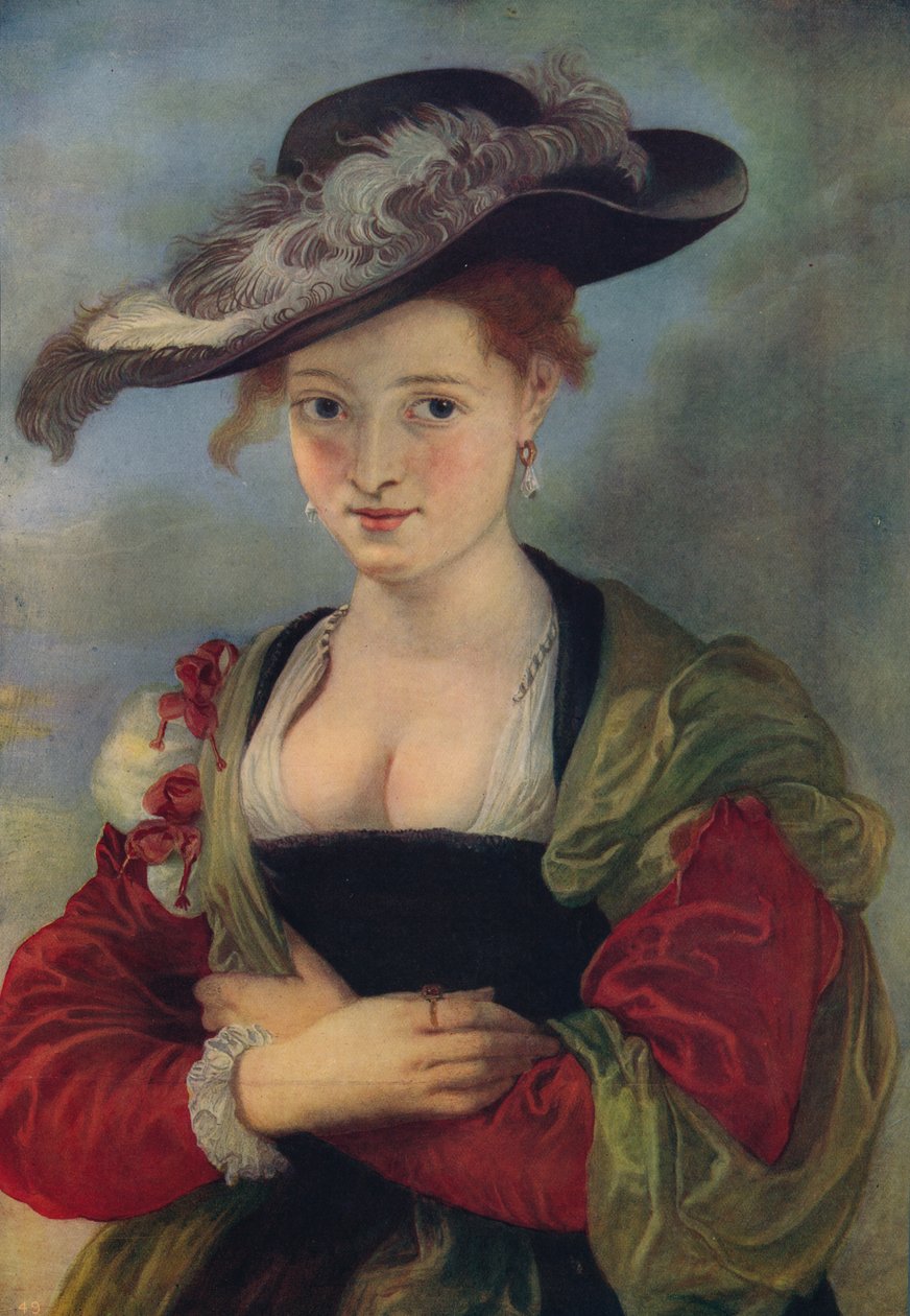 O chapéu de palha, c1622-1625, c1915 de Peter Paul Rubens