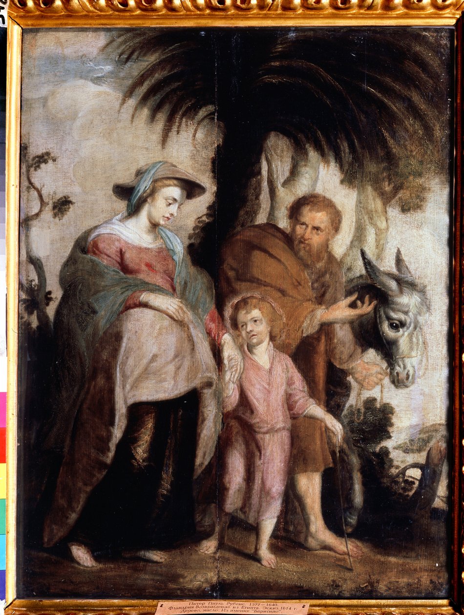 O regresso do Egipto. Pintura de Peter Paul (Peter-Paul) Rubens (ou Peter Paul ou Petrus Paulus) (1577-1640). Óleo sobre madeira, 69 x 49 cm de Peter Paul Rubens