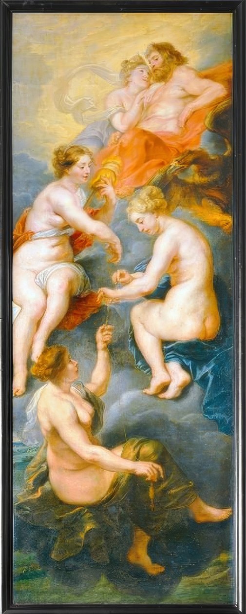 Os Parques girando o destino da rainha Marie de Médici de Peter Paul Rubens