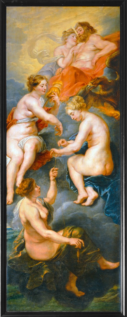 Les Parques filant le destin de la reine Marie de Medicis (pintura sobre tela) de Peter Paul Rubens