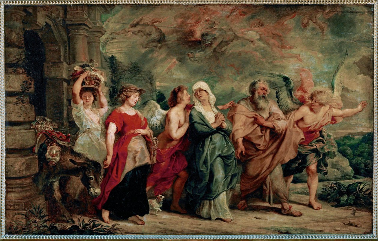 Ló e a sua família saem de Sodoma de Peter Paul Rubens