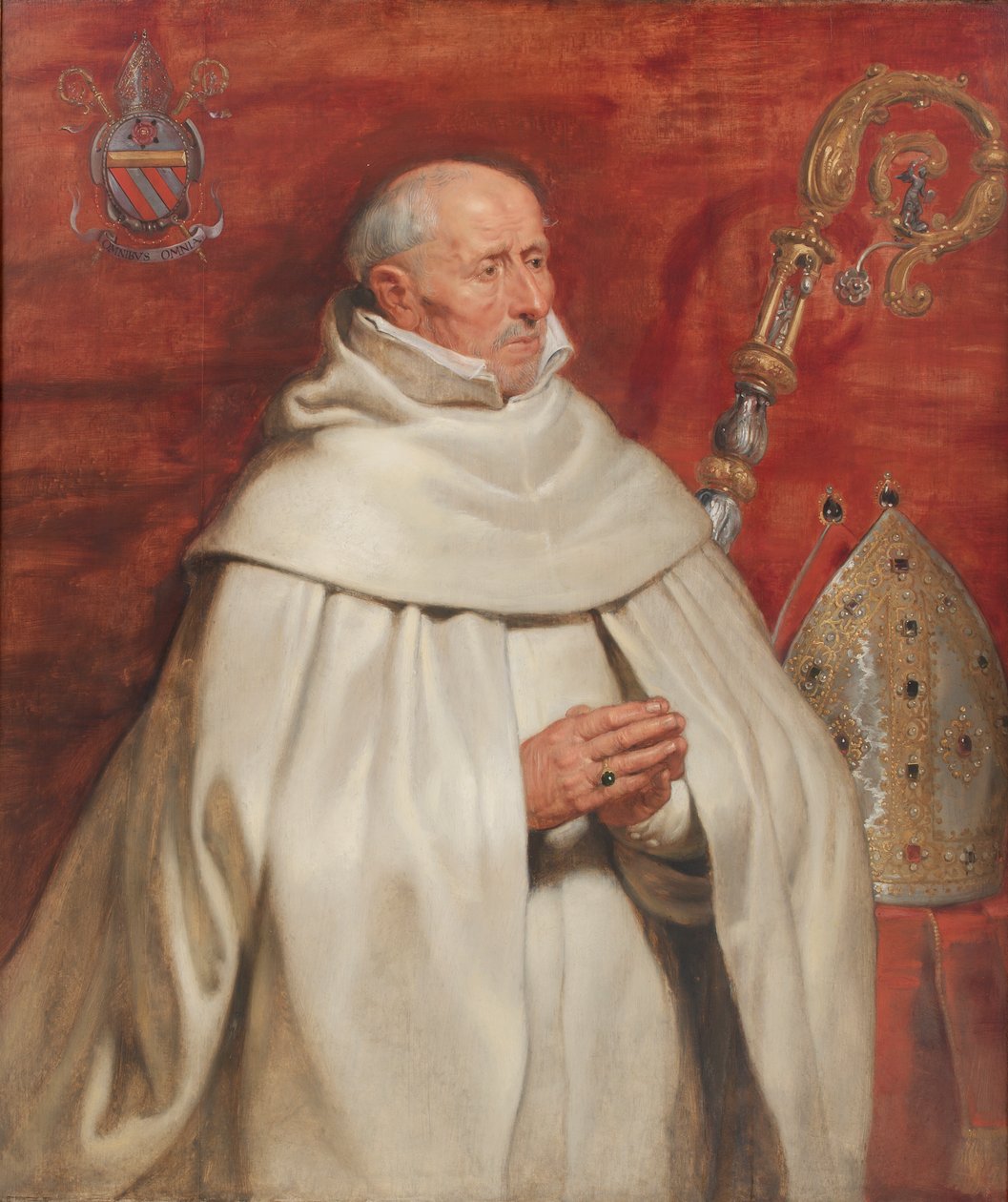 Matthaeus Yrsselius (1541-1629), Abade da Abadia de Sint-Michiel em Antuérpia, c. 1624 (óleo sobre carvalho) de Peter Paul Rubens