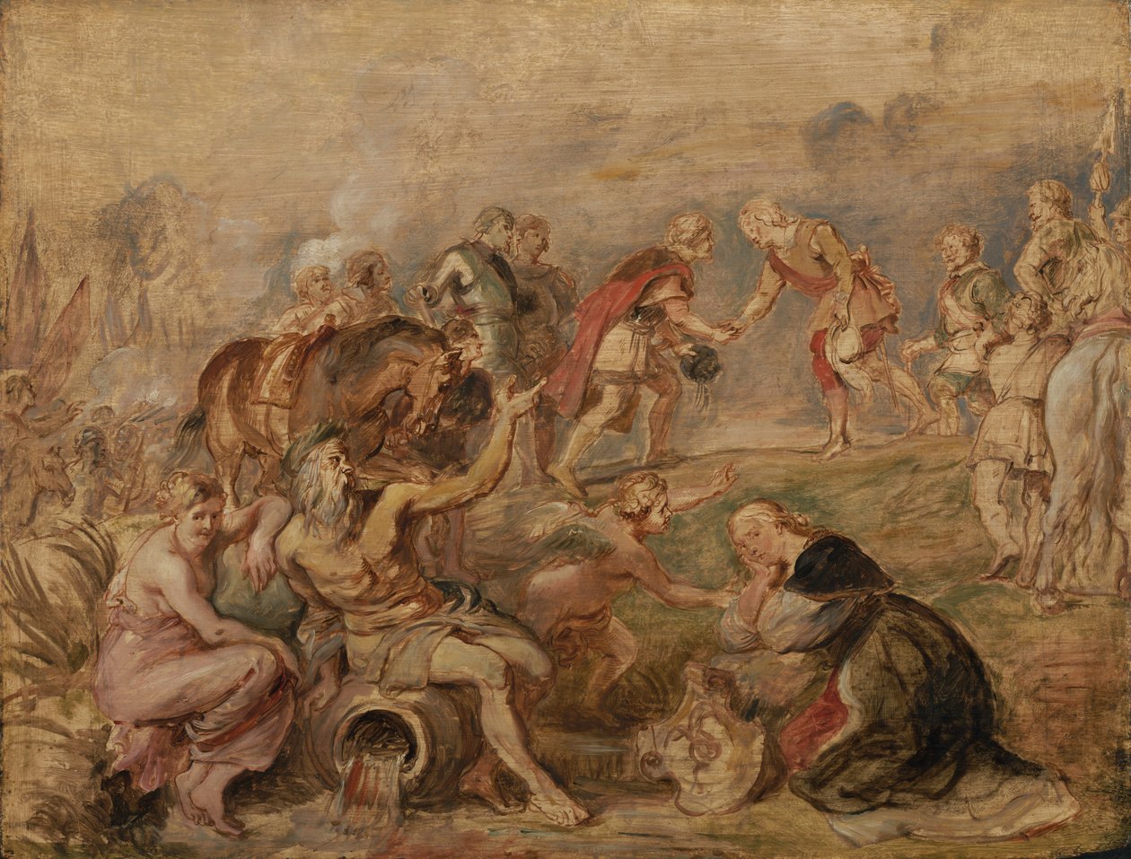 Encontro entre o rei Fernando da Hungria e o cardeal-infante Fernando de Espanha em Nördlingen de Peter Paul Rubens