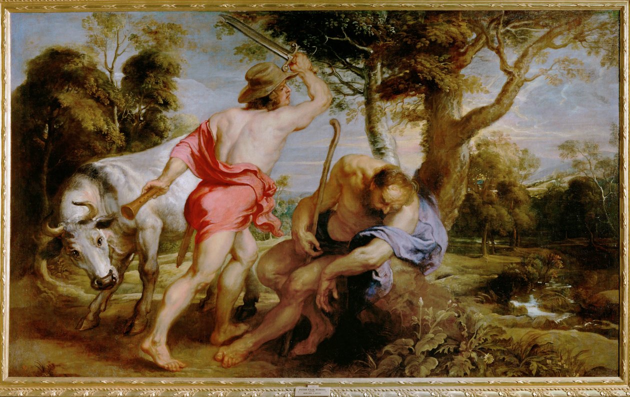 Mercúrio e Argos (pintura sobre tela) de Peter Paul Rubens