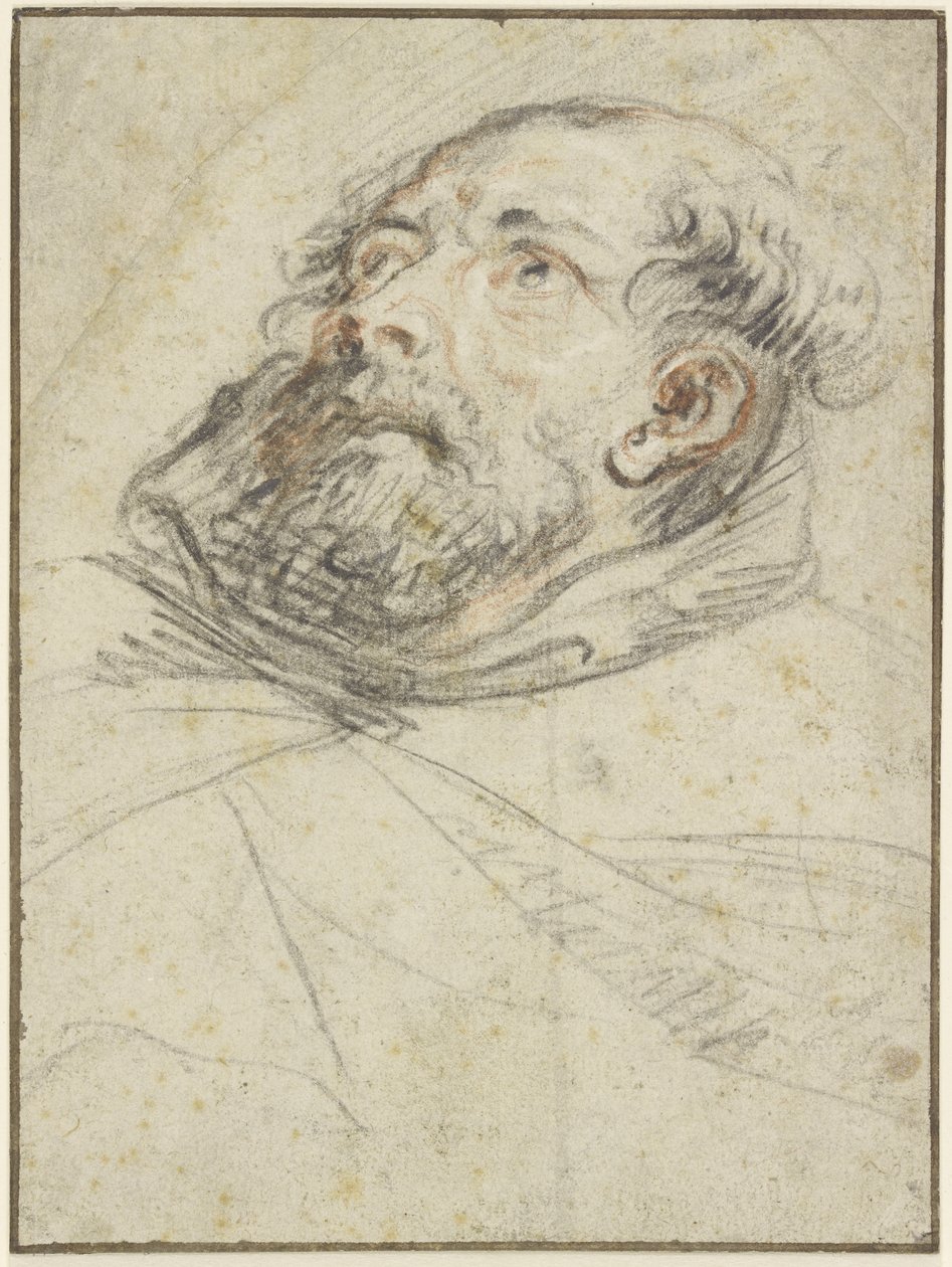 Monge olhando para cima (Exemplum doloris) de Peter Paul Rubens