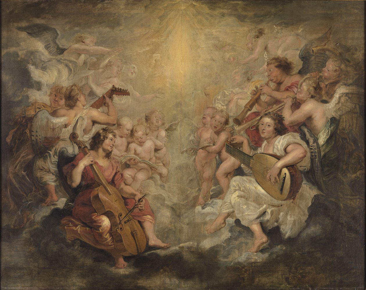 Anjos que fazem música de Peter Paul Rubens