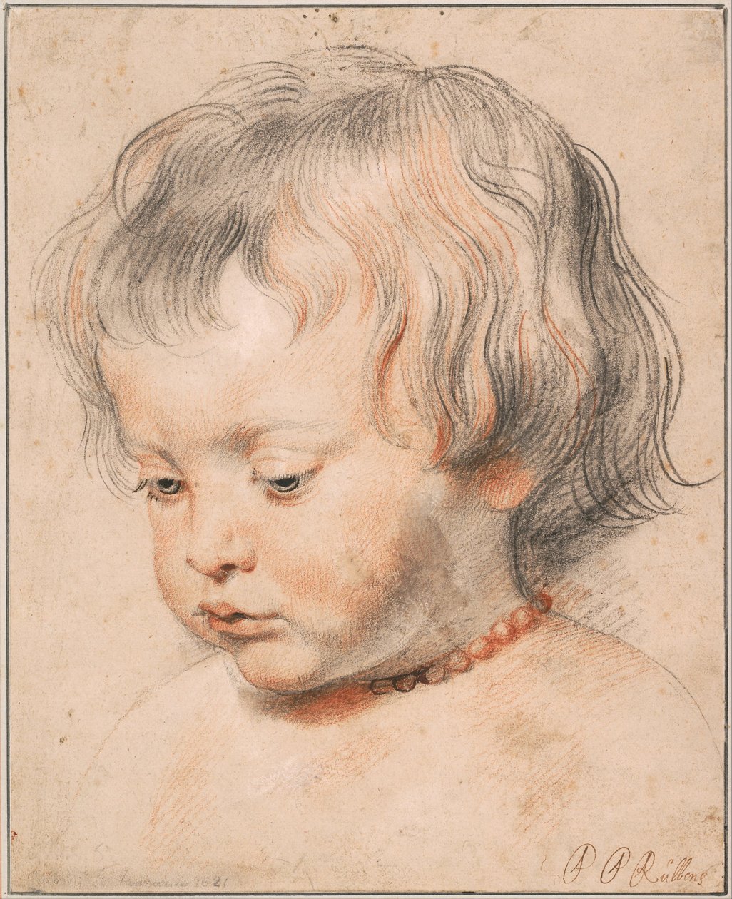 Nicolaas Rubens usando um colar de coral, ca 1619 de Peter Paul Rubens