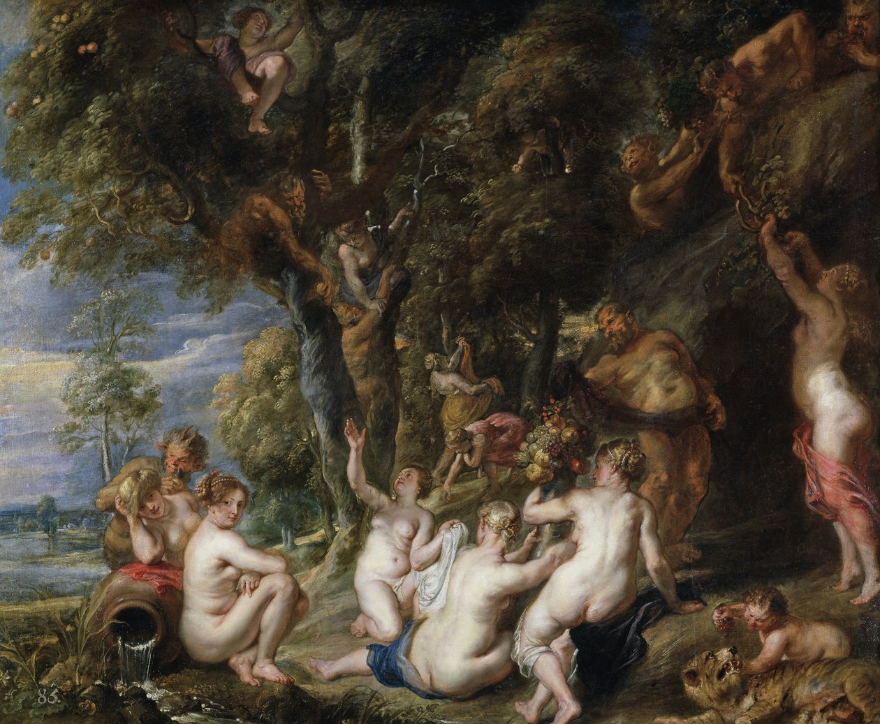 Ninfas e Sátiros, c. 1615 de Peter Paul Rubens