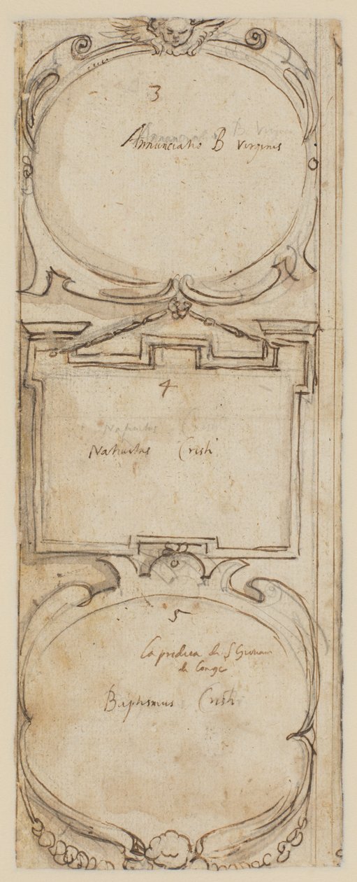 Molduras ornamentais (verso da Criação dos Animais), c. 1610 de Peter Paul Rubens