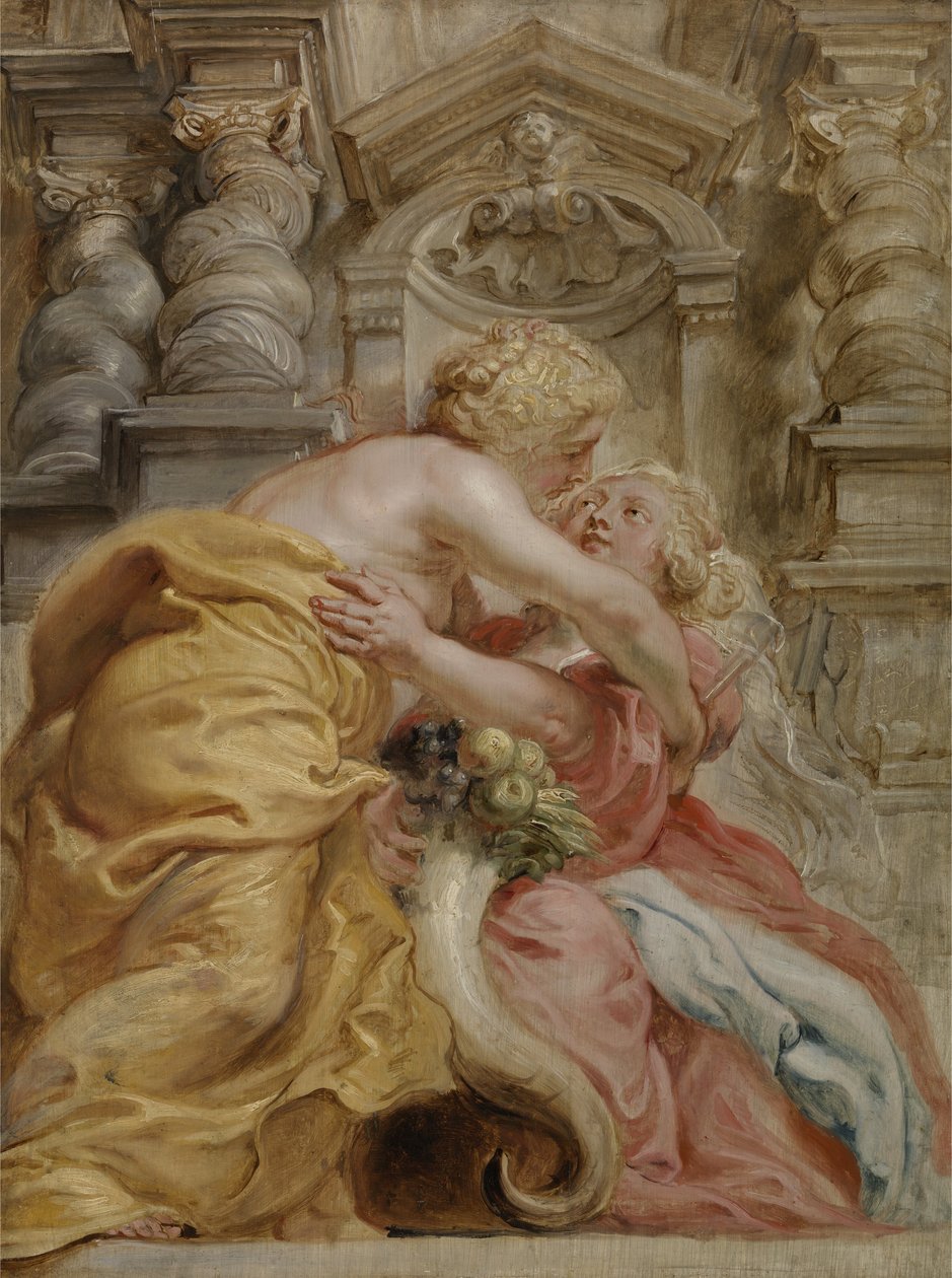 Abraçando a Paz Abundância de Peter Paul Rubens