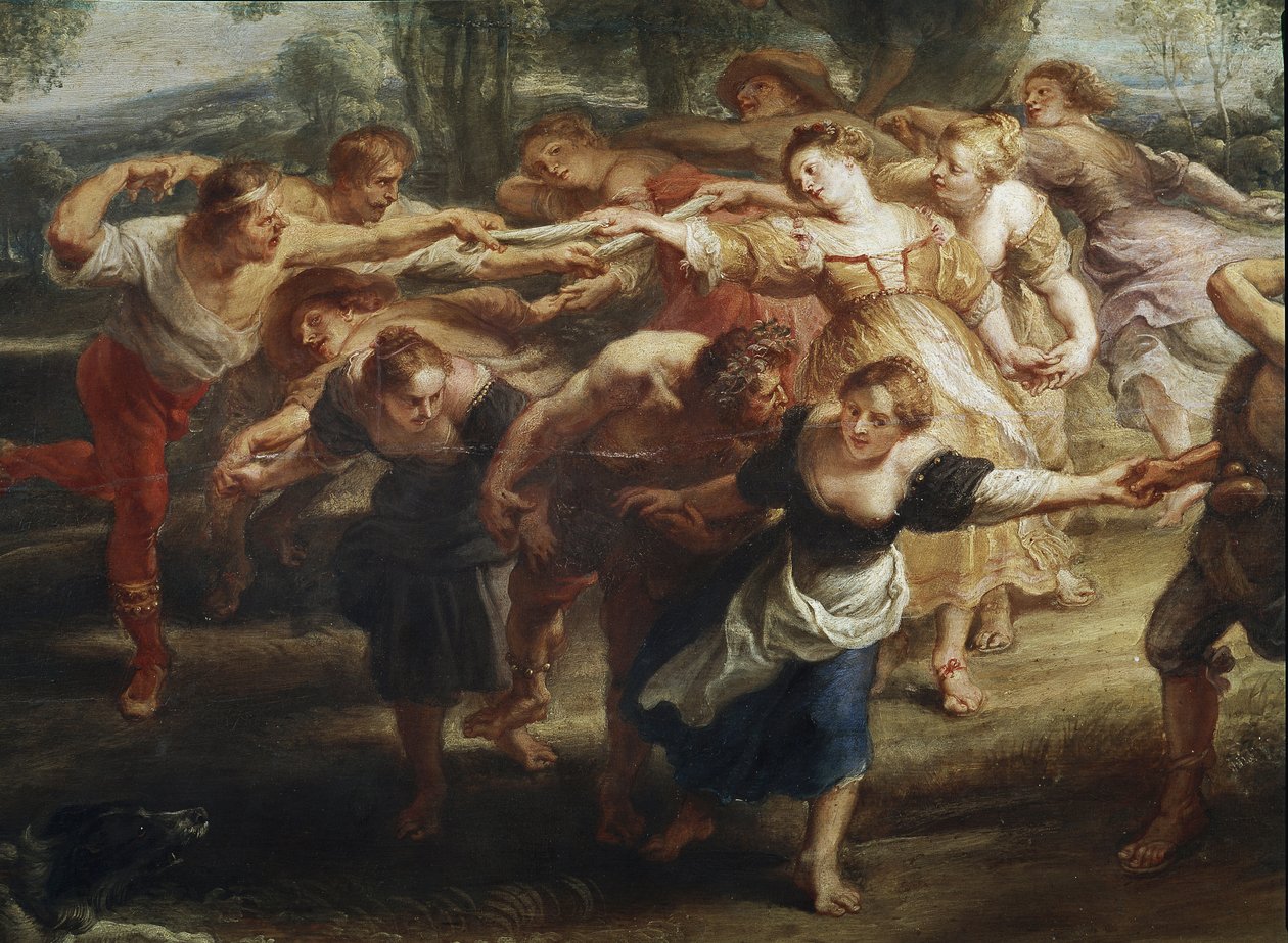 Dança camponesa, detalhe(óleo sobre tela de Peter Paul Rubens