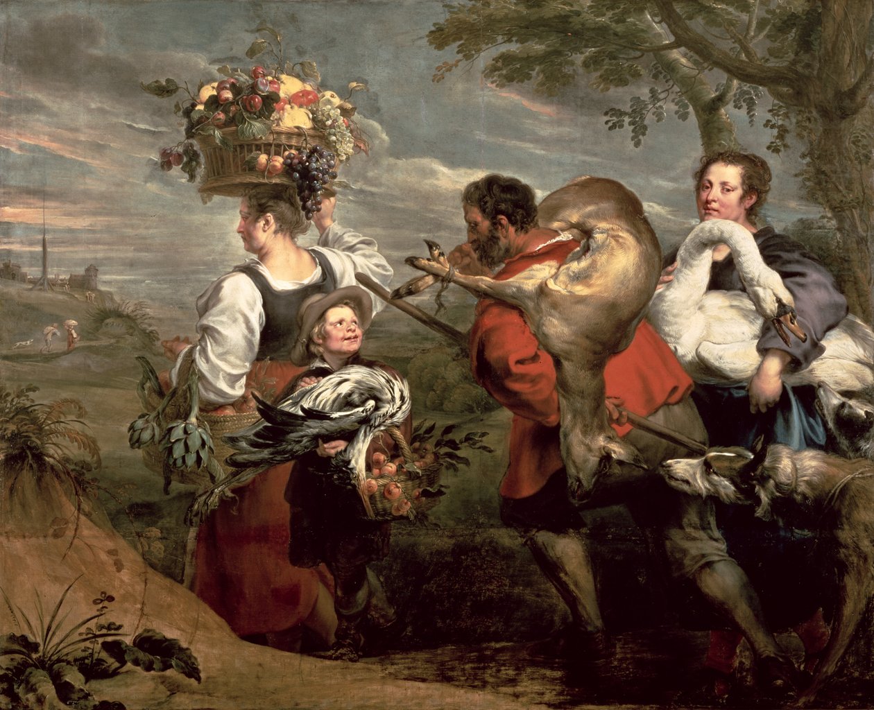 Camponeses indo ao mercado de Peter Paul Rubens