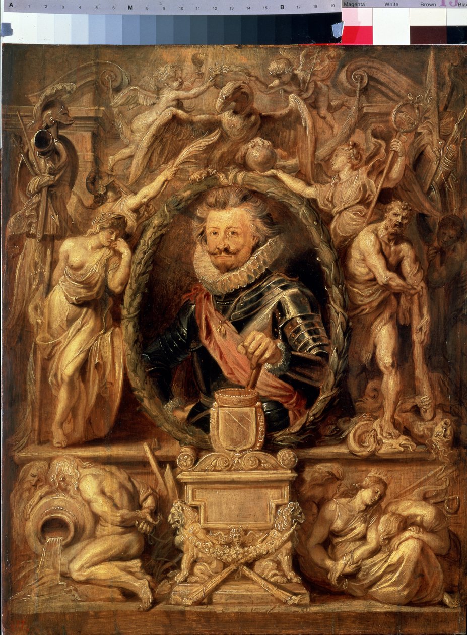Retrato de Charles Bonaventure de Longueval, Conde de Bucquoy (1571-1621) (Retrato de Charles Bonaventure de Longueval, Conde de Bucqoy). Pintura de Peter Paul (Pierre-Paul) Rubens (ou Peter Paul ou Petrus Paulus) (1577-1640). Óleo sobre madeira, 62 x 50 c de Peter Paul Rubens