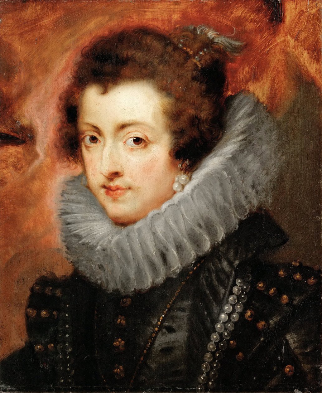 Retrato de Elisabeth da França (1602-1644), rainha consorte da Espanha - Pieter Paul Rubens (1577-1640). Óleo sobre madeira, c. 1629. Dimensão : 48,5x40,5 cm. Museu de História de Arte, Vienne de Peter Paul Rubens