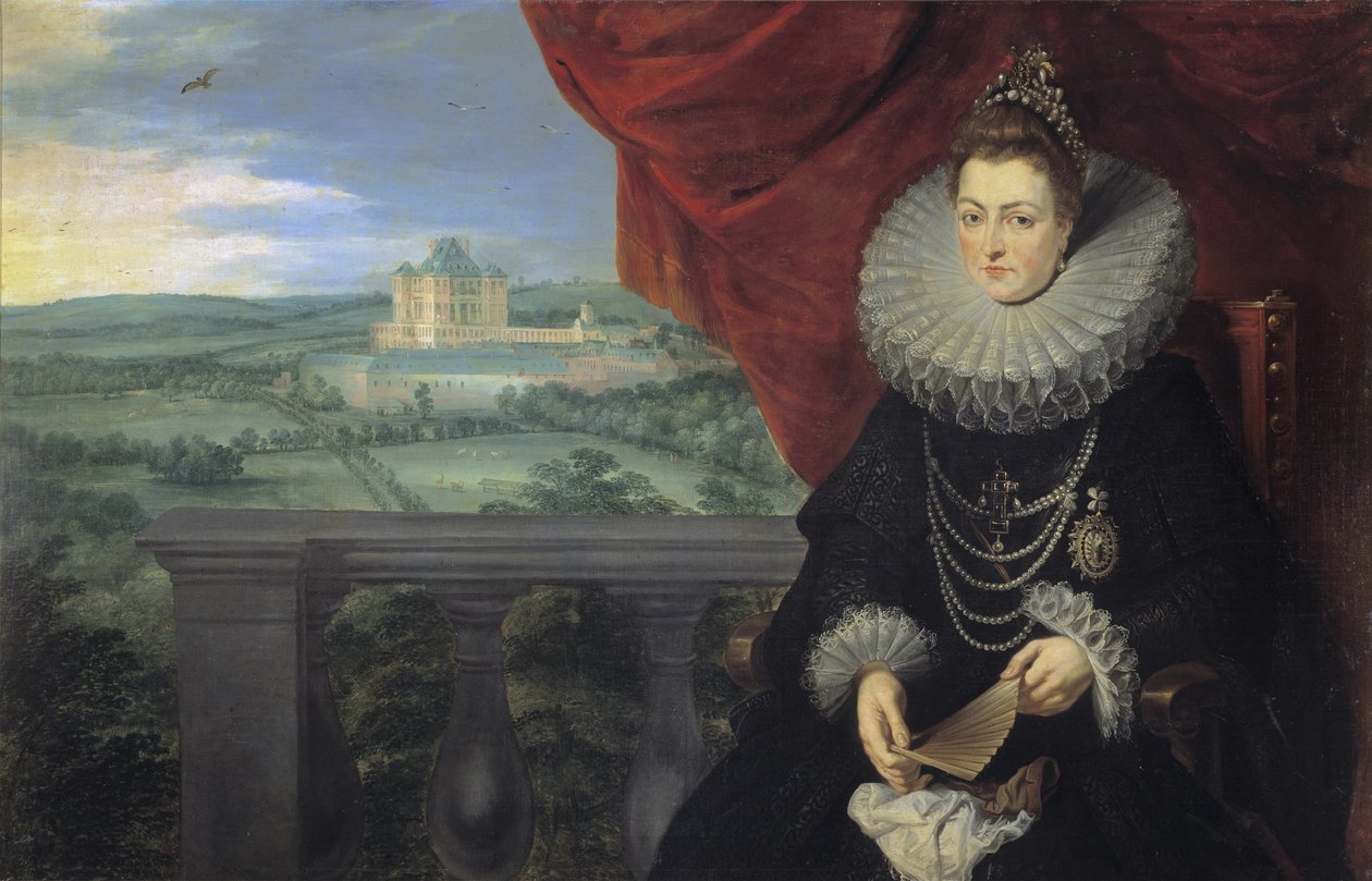 Retrato de Infanta Isabella Clara Eugenia, da Espanha 1566-1633, c. 1615 de Peter Paul Rubens
