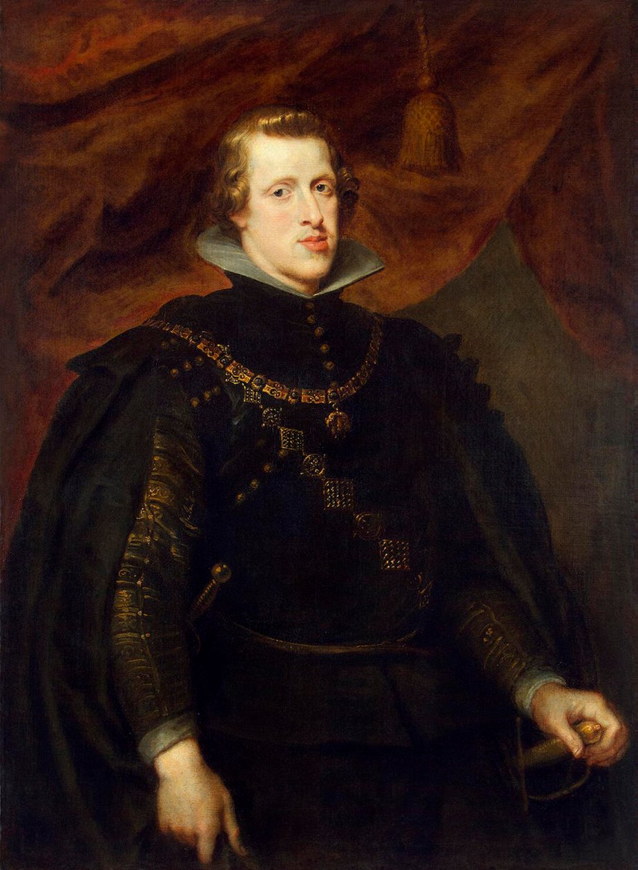 Retrato do rei Filipe IV de Espanha, dos Países Baixos espanhóis e rei de Portugal, c1628-1629 de Peter Paul Rubens