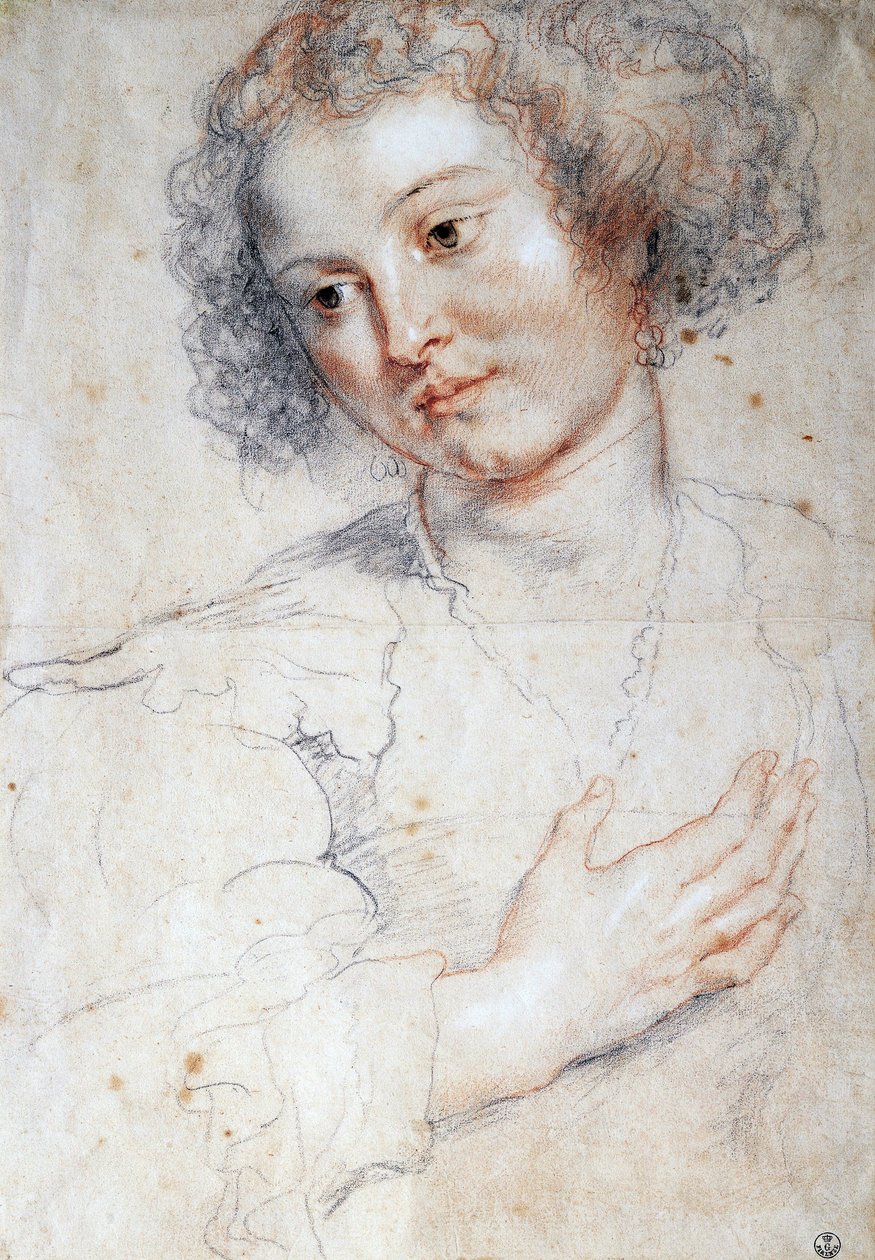 Retrato de uma mulher (Estudo para um retrato de Santa Apolónia) (desenho de Peter Paul Rubens