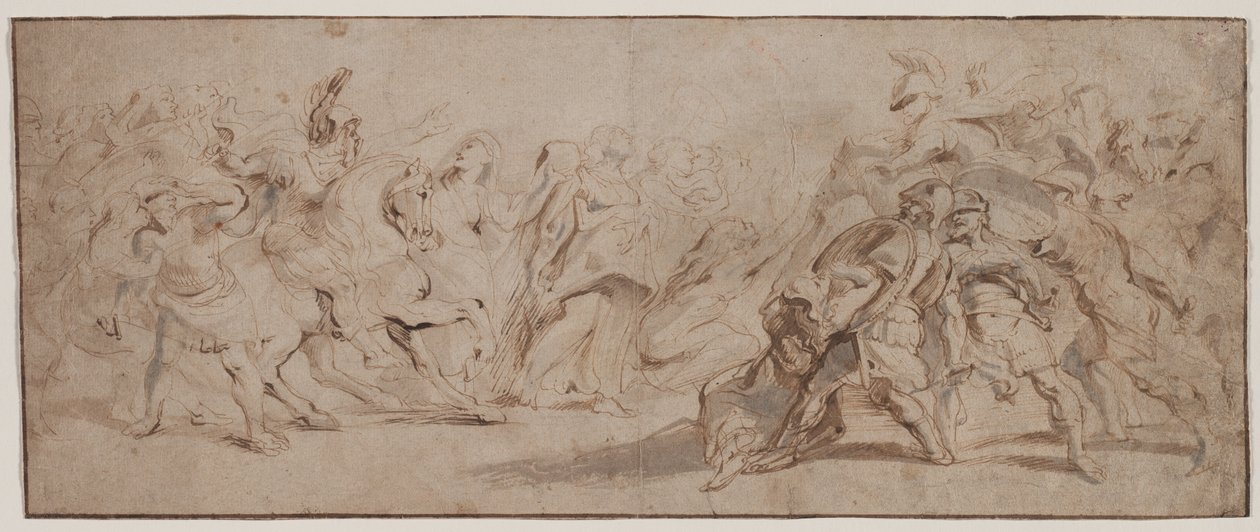Reconciliação dos romanos e dos sabinos, c. 163235. de Peter Paul Rubens