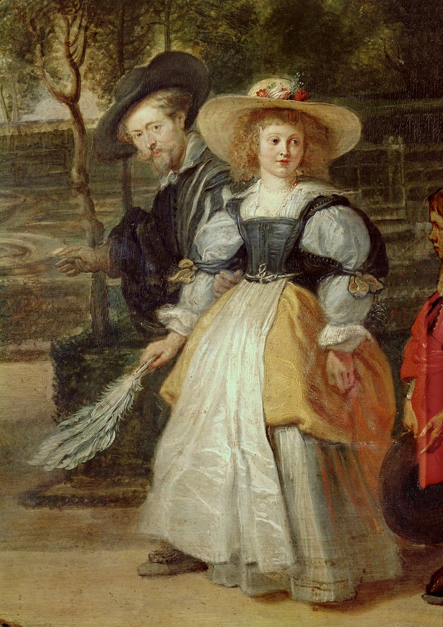 Rubens e a sua segunda mulher Helene Fourment no jardim (óleo sobre tela) de Peter Paul Rubens