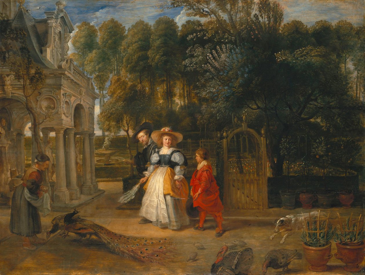 Rubens com a sua segunda esposa no jardim de Peter Paul Rubens