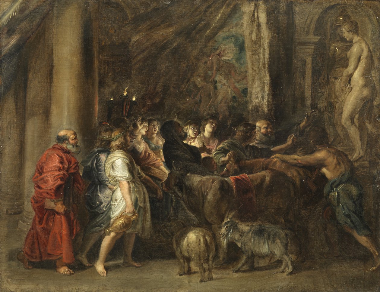 Sacrifício em um templo de Peter Paul Rubens