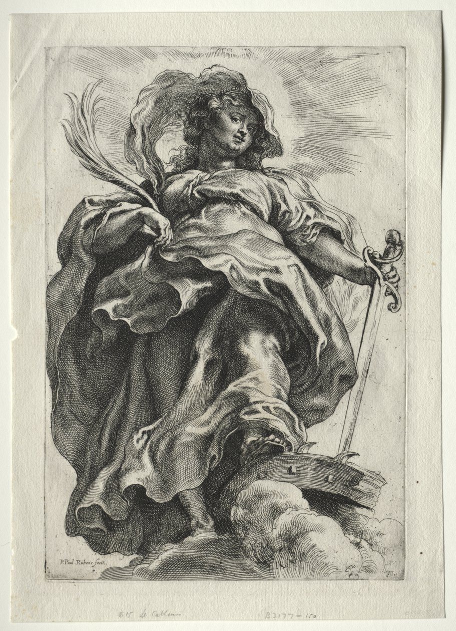 Santa Catarina nas Nuvens de Peter Paul Rubens