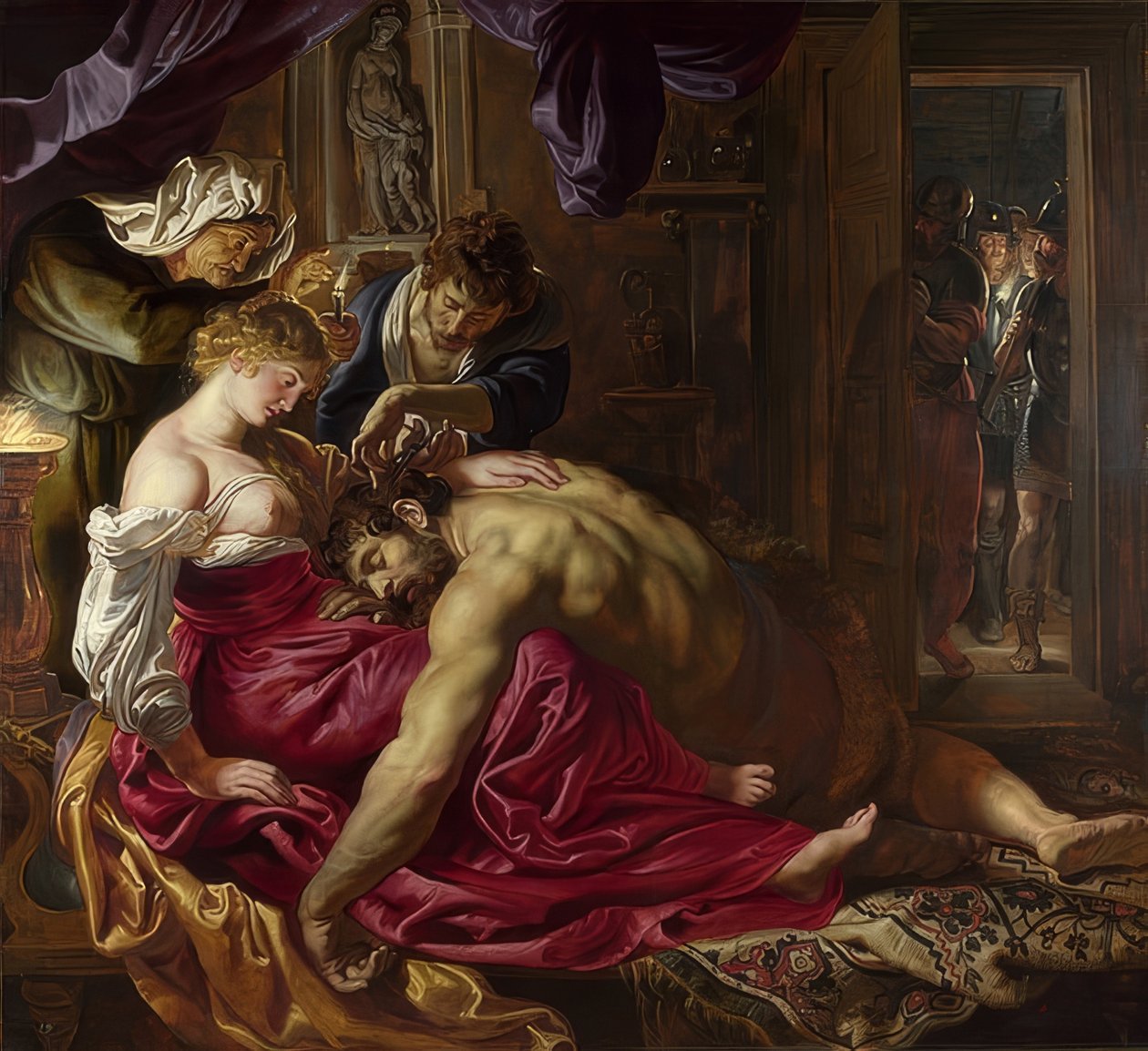 Sansão e Delila. Por volta de 1609-10 de Peter Paul Rubens