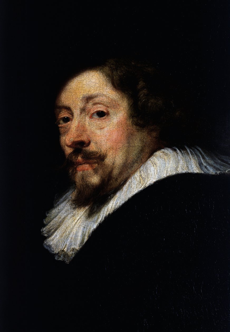 Auto-retrato, detalhe, c.1638 (óleo sobre tela) de Peter Paul Rubens