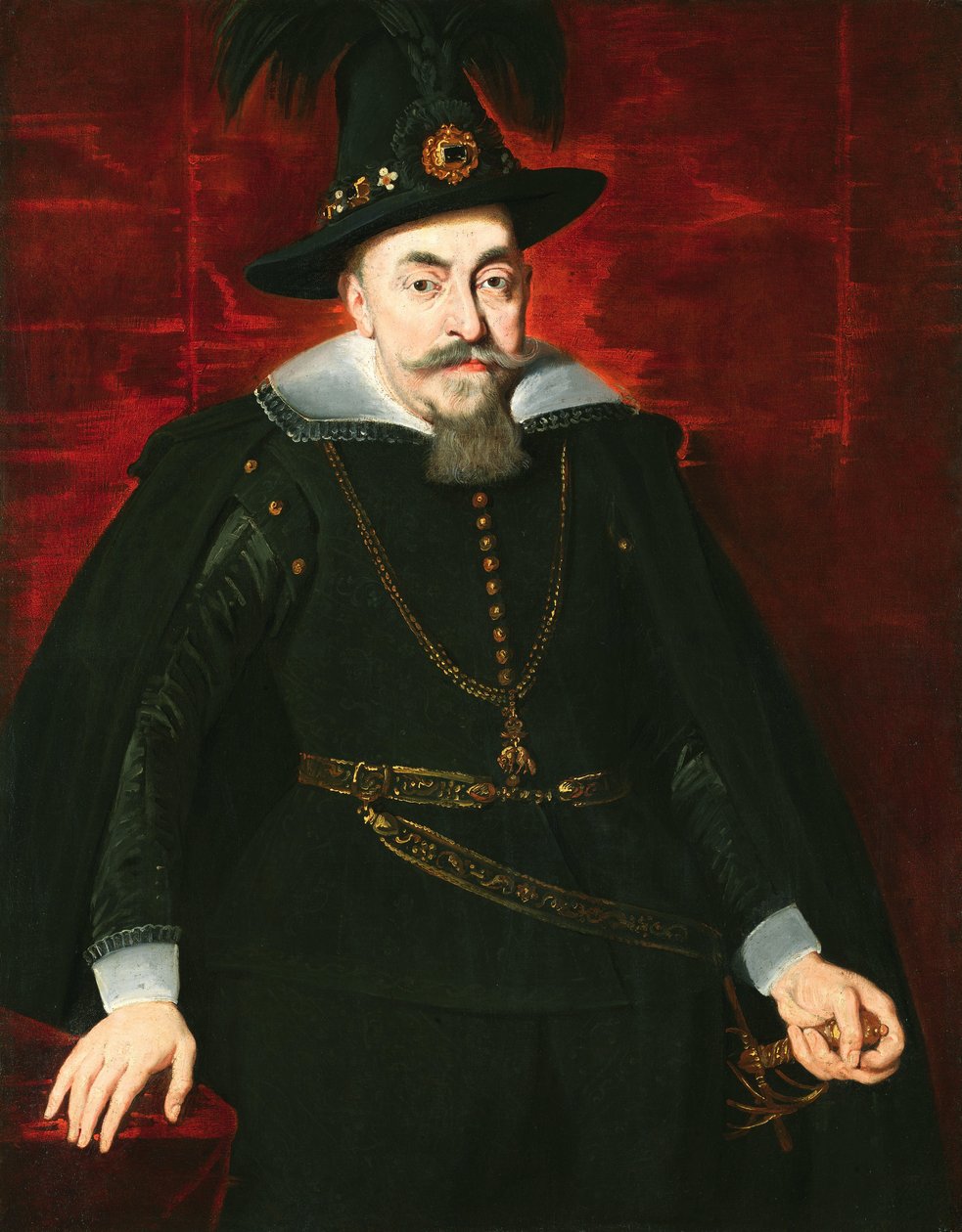 Sigismundo III Vasa, roi de Pologne et de Suede et grand duc de Lituanie - Retrato de Sigismundo III Vasa, Rei da Polónia (1566-1632), de Rubens, Pieter Paul (1577-1640). Óleo sobre tela de Peter Paul Rubens