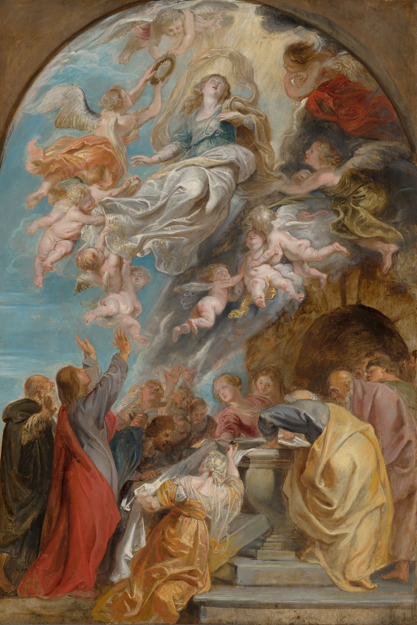 Esboço para a Assunção da Virgem de Peter Paul Rubens