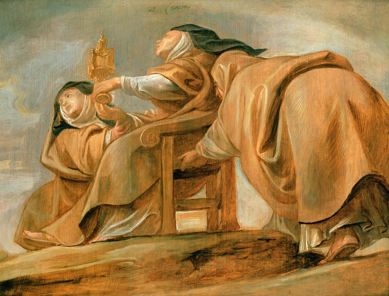 Santa Clara de Assis, exibindo o Pyx, 1620 de Peter Paul Rubens
