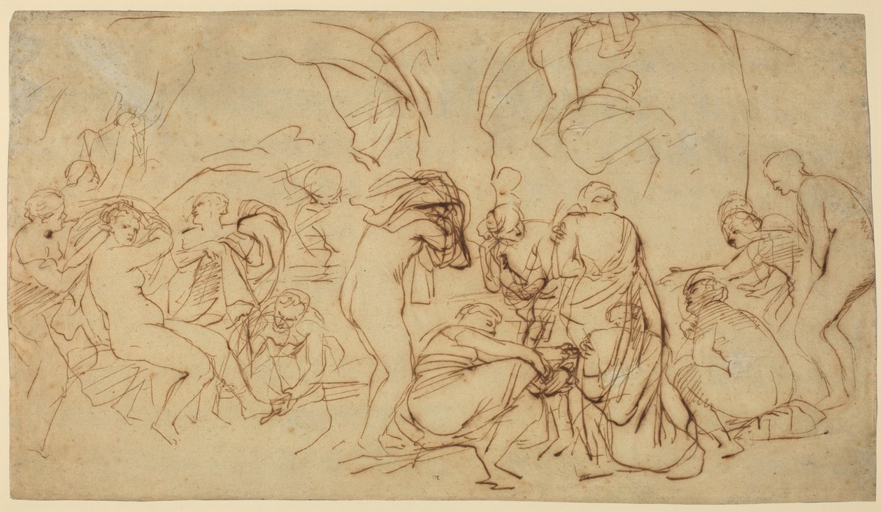 Estudo para "O Banho de Diana" (frente) de Peter Paul Rubens