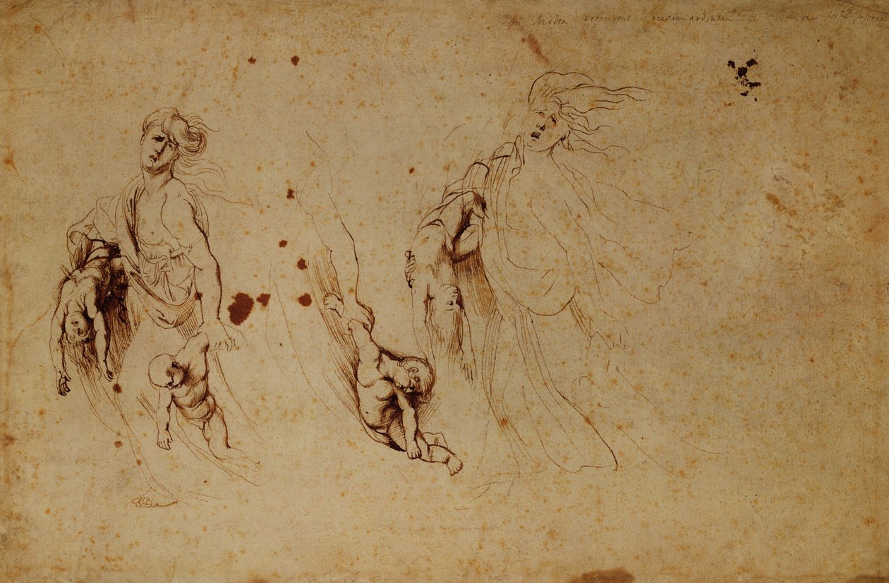 Estudo de Medéia matando seus filhos de Peter Paul Rubens