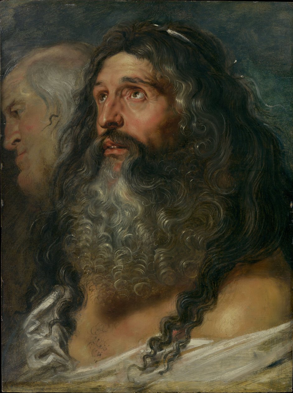 Estudo de duas cabeças, c.1609 de Peter Paul Rubens