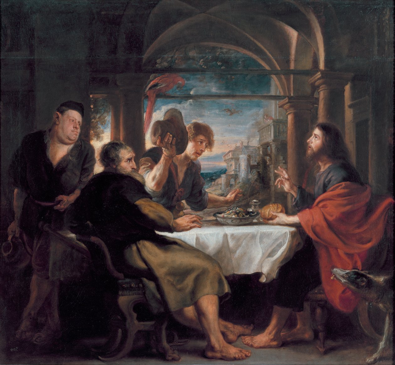 Ceia em Emaús, c.1638 (óleo sobre tela) de Peter Paul Rubens
