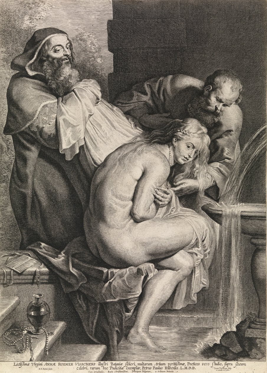 Suzanne and the Old Men (gravura) de Peter Paul Rubens
