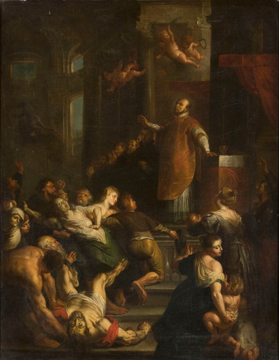 Santo Inácio de Loyola expulsa espíritos malignos de um possesso de Peter Paul Rubens