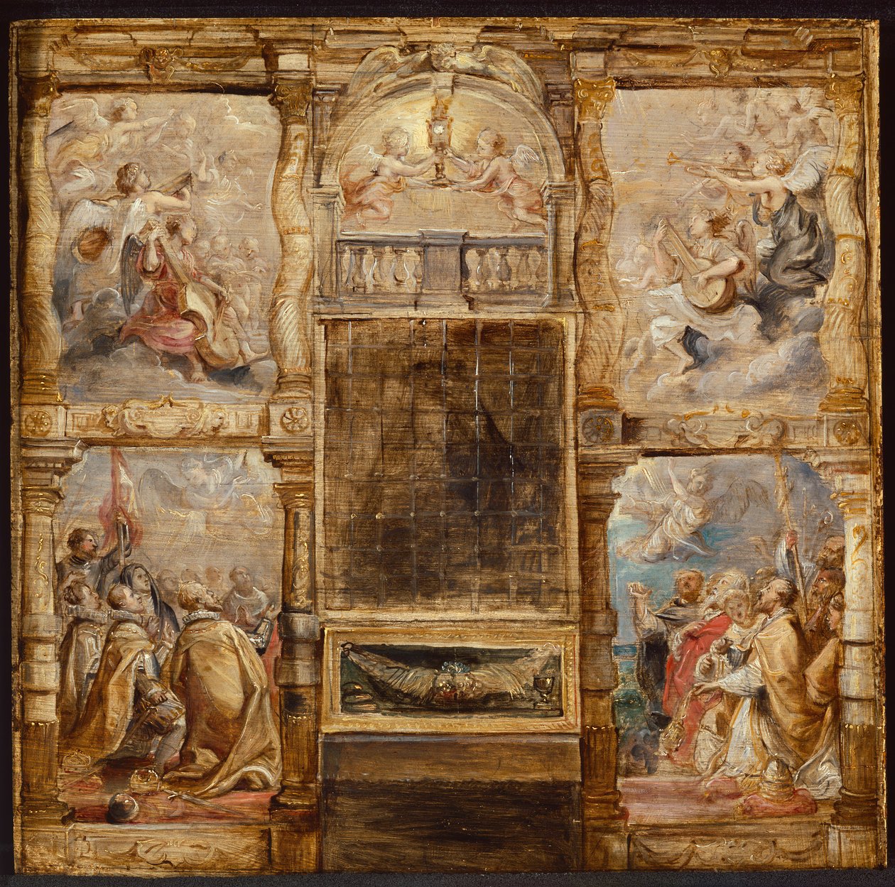 A Adoração da Eucaristia, c. 1626. de Peter Paul Rubens
