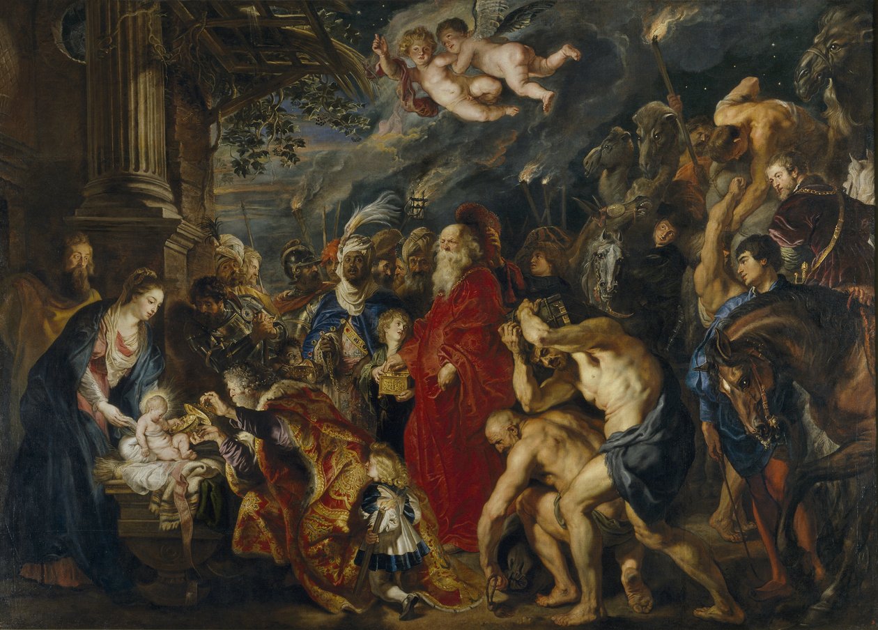 A Adoração dos Magos, 1610-1620s de Peter Paul Rubens