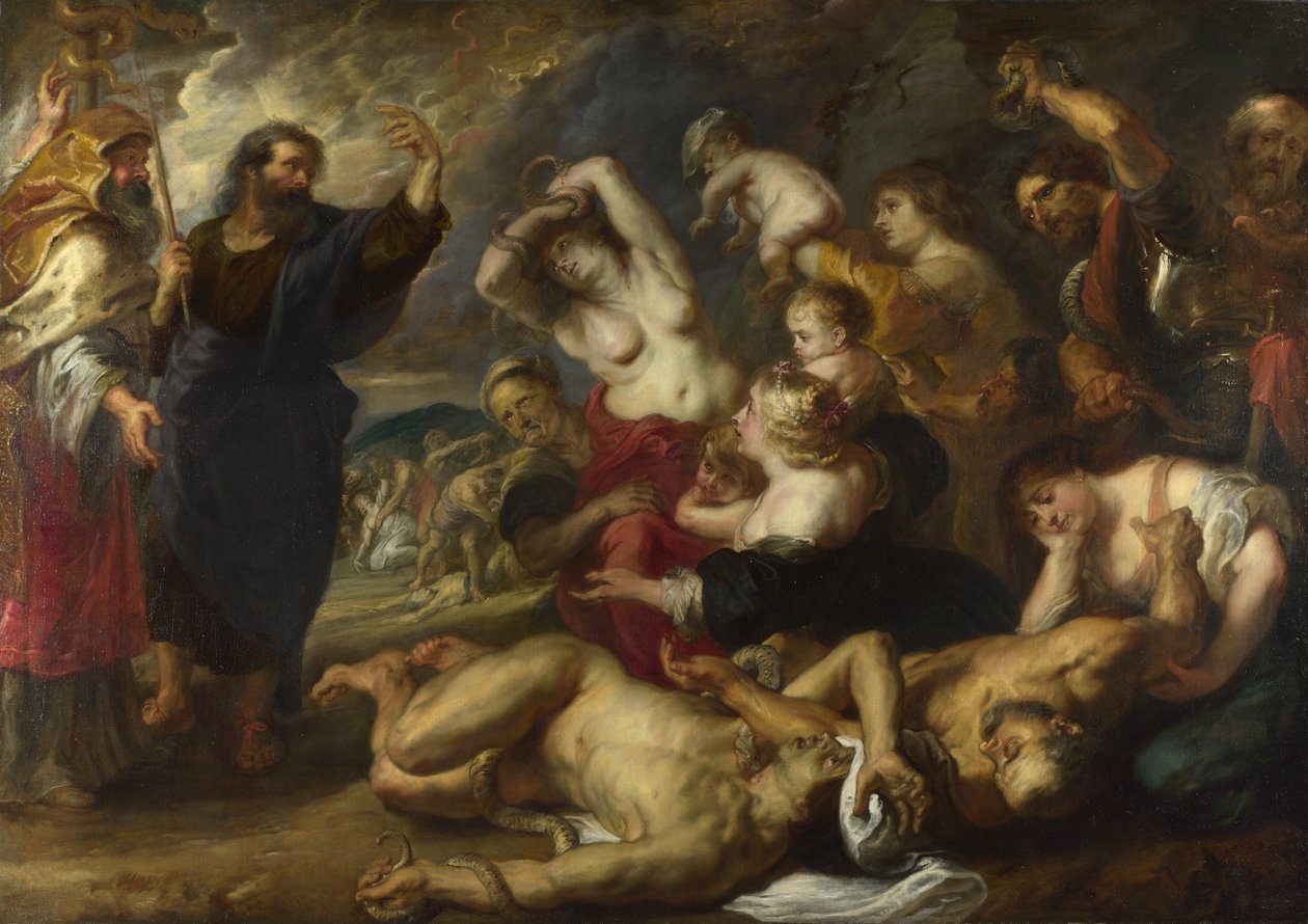 A serpente de bronze, 1635-1640 de Peter Paul Rubens