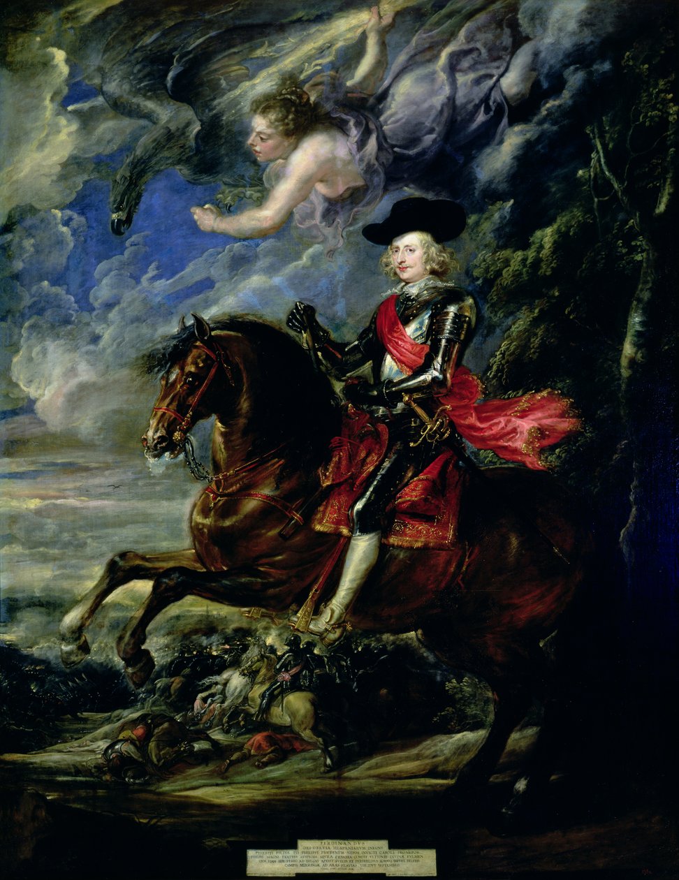 O Cardeal Infante Ferdinand na Batalha de Nordlingen, c.1634 de Peter Paul Rubens
