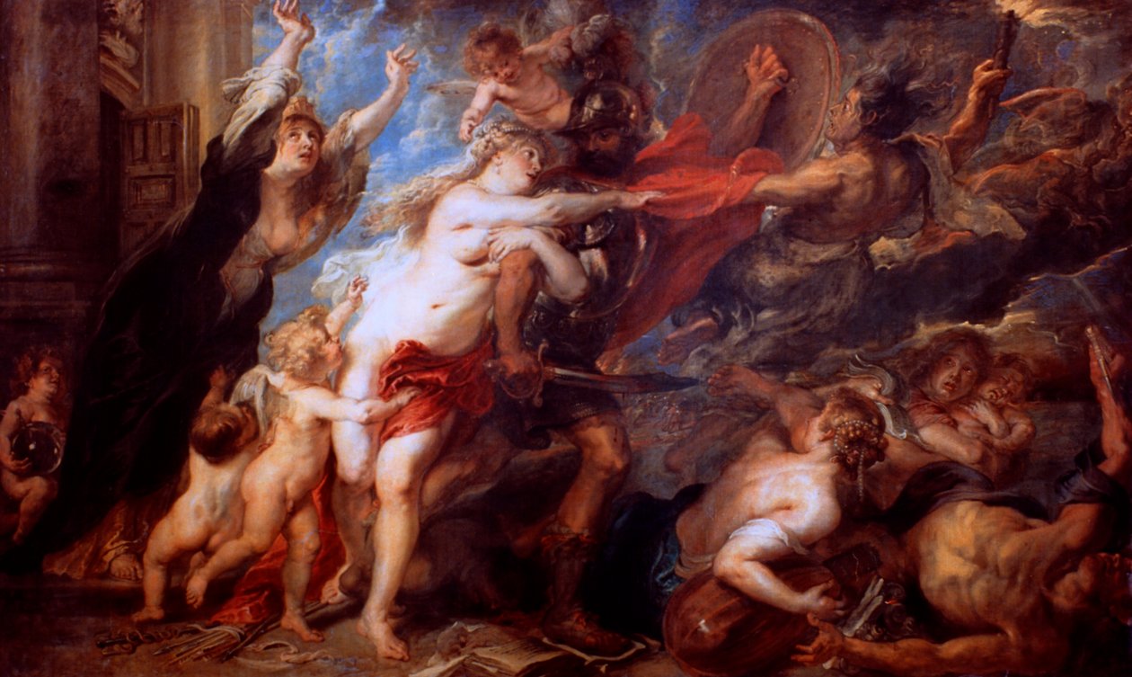 As conseqüências da guerra, 1638 de Peter Paul Rubens