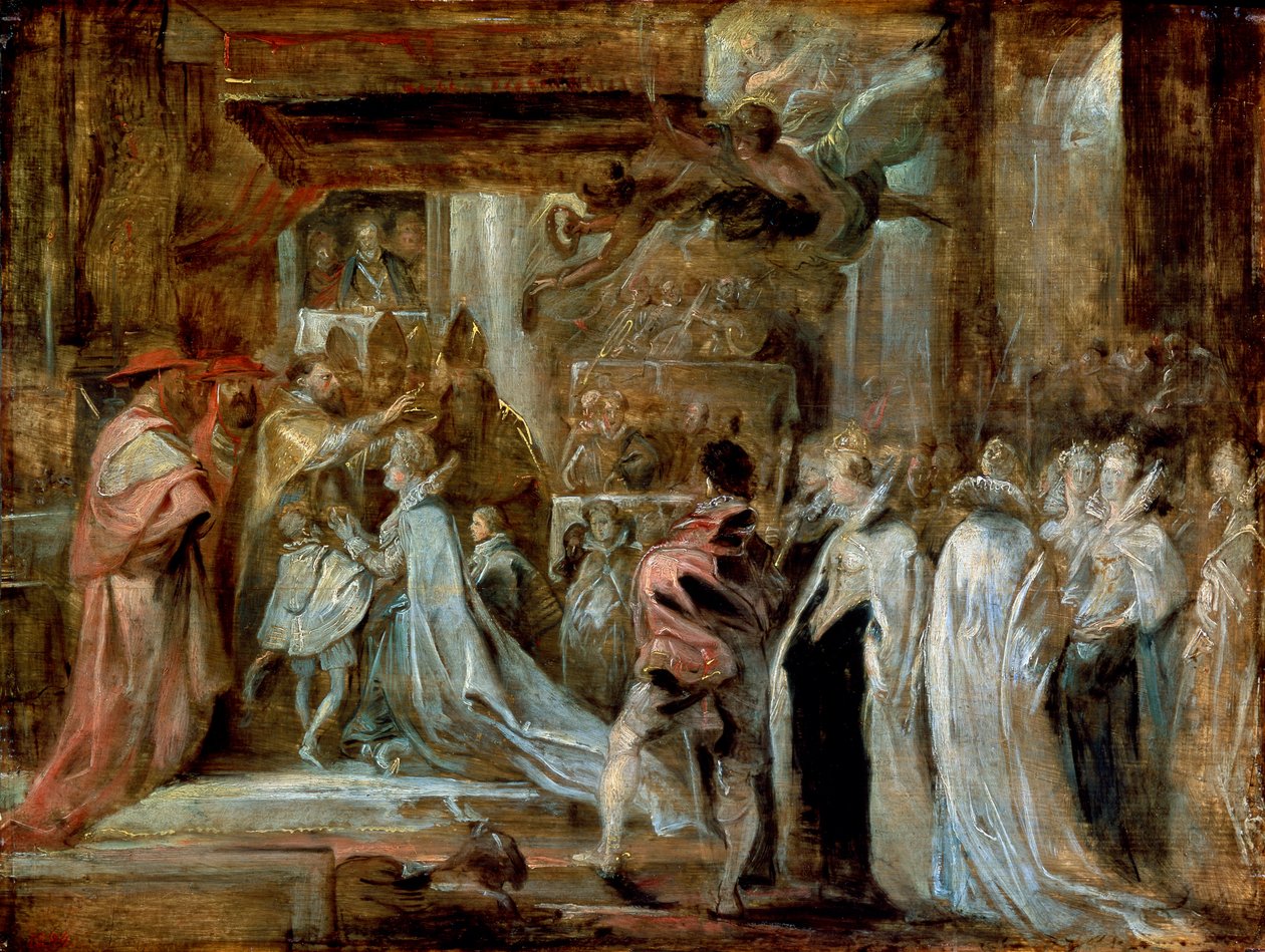 A coroação de Marie de Médici, 1622. de Peter Paul Rubens